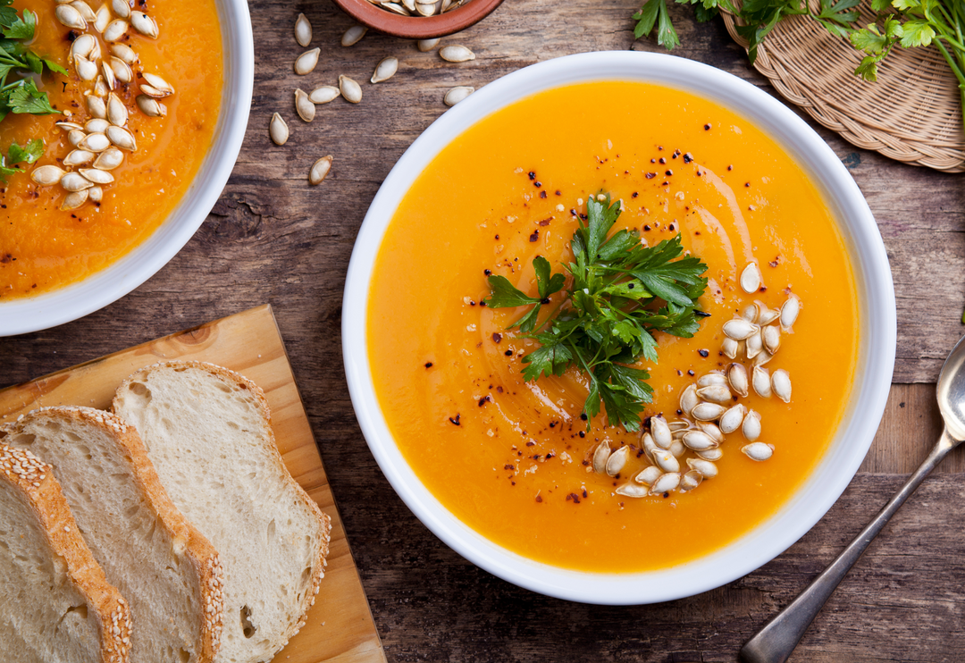 Roasted Pumpkin Soup with pepitas