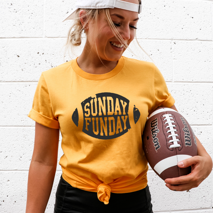 Sunday Funday Unisex Tee with football design