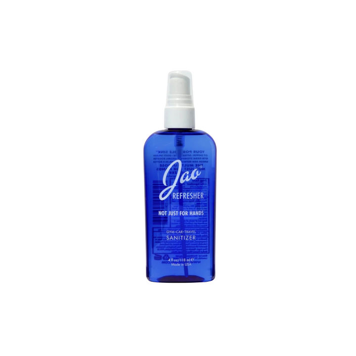 Jao Brand Refresher is a powerful disinfectant and aromatherapy boost in one. With 65% plant-based Ethyl Alcohol and a blend of antiseptic essential oils like lavender, tea tree, and eucalyptus, it kills germs and freshens hands. Enjoy multiple uses with less waste, promoting a more sustainable lifestyle. Perfect for on-the-go freshness!